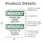 Signmission Power And Water Shutoff, 3.5 in W x Rectangle, Vinyl Decal OS-2PACK-EM-D-35-L-10344 - alternate 5